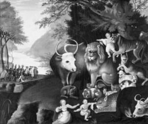 Едуард Хикс, "Мирното царство", около 1834 г., маслени бои върху платно, Национална художествена галерия.